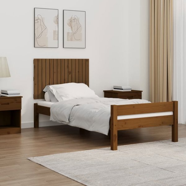 vidaXL Κεφαλάρι κρεβατιού μελί καφέ 95,5x3x60 cm από πεύκο