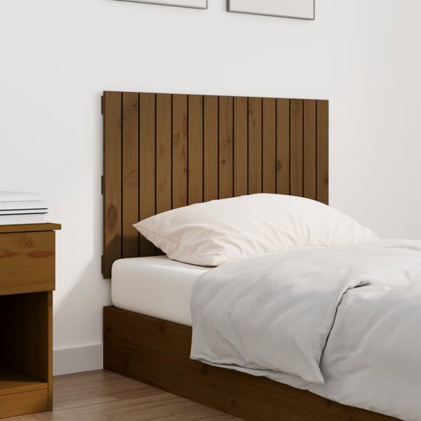 vidaXL Κεφαλάρι κρεβατιού μελί καφέ 95,5x3x60 cm από πεύκο