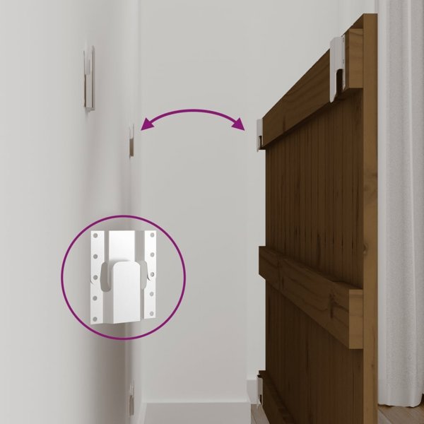 vidaXL Κεφαλάρι κρεβατιού μελί καφέ 95,5x3x60 cm από πεύκο