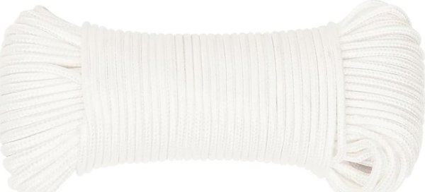 vidaXL Ναυτικό σχοινί, λευκή μονόχρωμη, 3 mm, 50 m, πολυπροπυλένιο