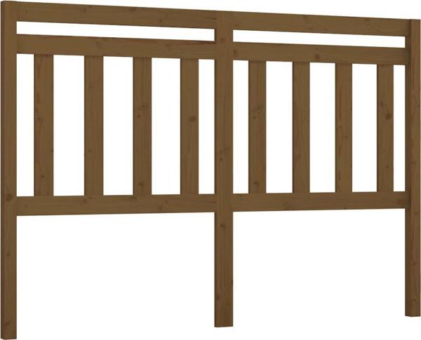 Κεφαλάρι κρεβατιού vidaXL μέλι καφέ 166x4x100 cm, ελαφρύ ξύλο πεύκου