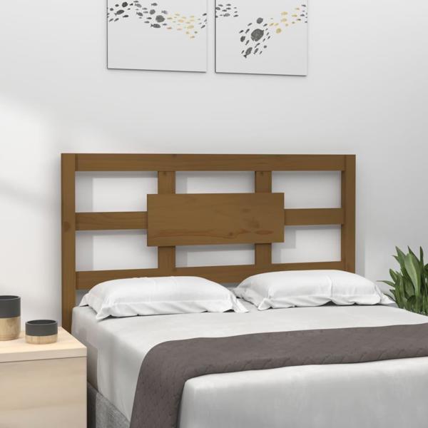 vidaXL Προσκέφαλο κρεβατιού, μελιτζανί καφέ, 95,5x4x100 εκ., μασίφ πεύκο