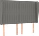 vidaXL Κρεβάτι Continental με στρώμα, σκούρο γκρι ύφασμα, 140x190 εκ