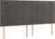 Zaglowek do lozka z LED, ciemnoszary, 200x5x118/128 cm, aksamit