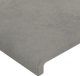 vidaXL Zaglowek do lozka z LED, jasnoszary, 200x5x78/88 cm, aksamit