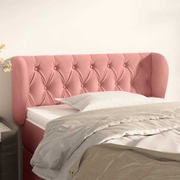 vidaXL Προσκέφαλο uszak ρόζ, 103x23x78/88 εκ, βελούδινο