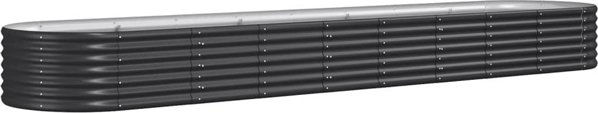 vidaXL vidaXL Donica ogrodowa, malowana proszkowo stal, 368x80x36 cm antracyt