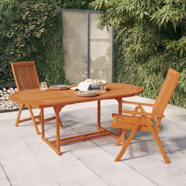 vidaXL Κήπος τραπέζι, 200x100x75 εκ., μασίφ ξύλο ευκαλύπτου