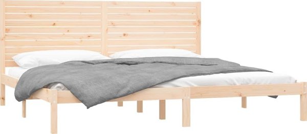 vidaXL Κορνίζα κρεβατιού, συμπαγές ξύλο, 200x200 cm
