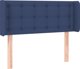 vidaXL Zaglowek do lozka z LED, niebieski, 93x16x78/88 cm, tkanina