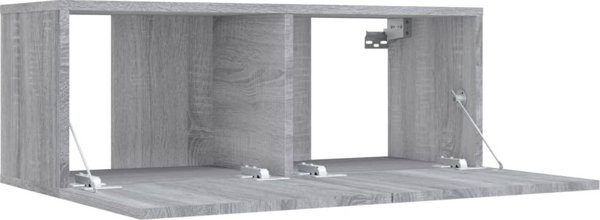 vidaXL Έπιπλο τηλεόρασης, γκρι βελανιδιά Sonoma, 80x30x30 cm