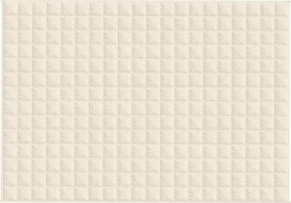 vidaXL Κουβέρτα βαρύτητας κρεμ 138x200 cm 6 kg ύφασμα