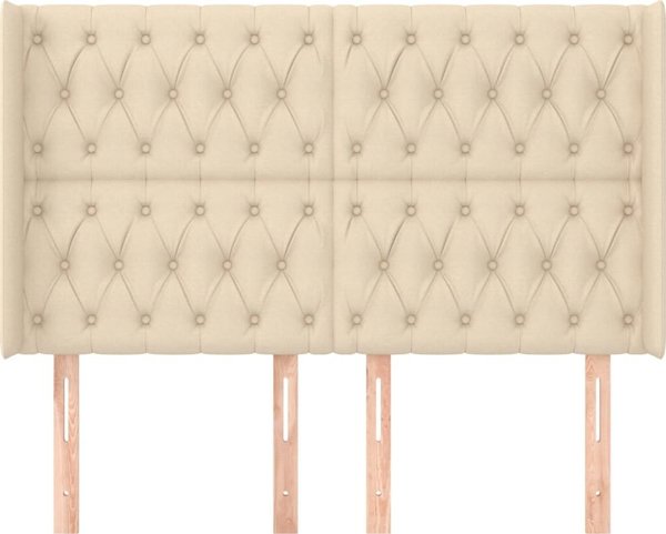 vidaXL Κεφαλάρι uszak, κρεμ, 163x16x118/128 cm, ύφασμα