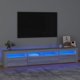 vidaXL Ντουλάπι TV με φωτισμό LED, γκρι δρυς Sonoma, 210x35x40 cm
