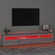 vidaXL Ντουλάπι TV με φωτισμό LED, γκρι δρυς Sonoma, 210x35x40 cm