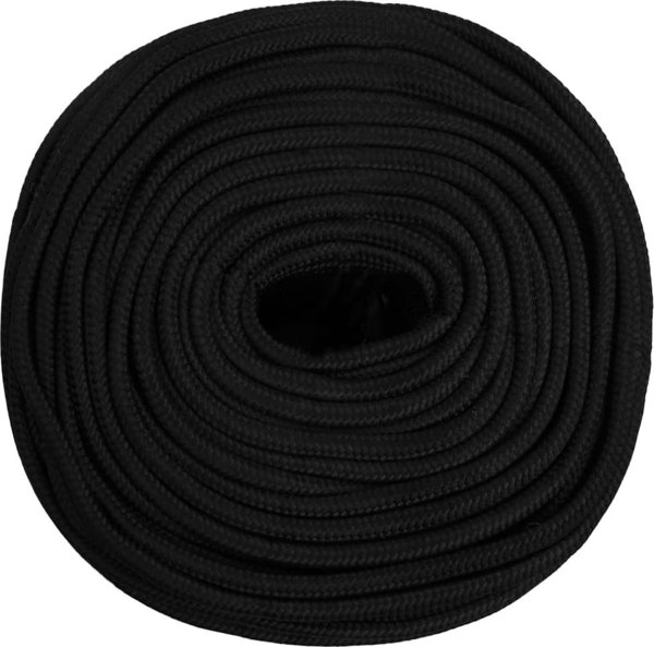 vidaXL vidaXL LinKa robocza, czarna, 6 mm, 100 m, poliester