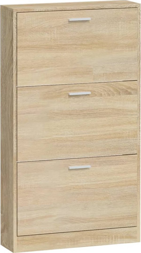 vidaXL Παπουτσοθήκη δρυς, 59x17x108 cm, υλικό ξύλου