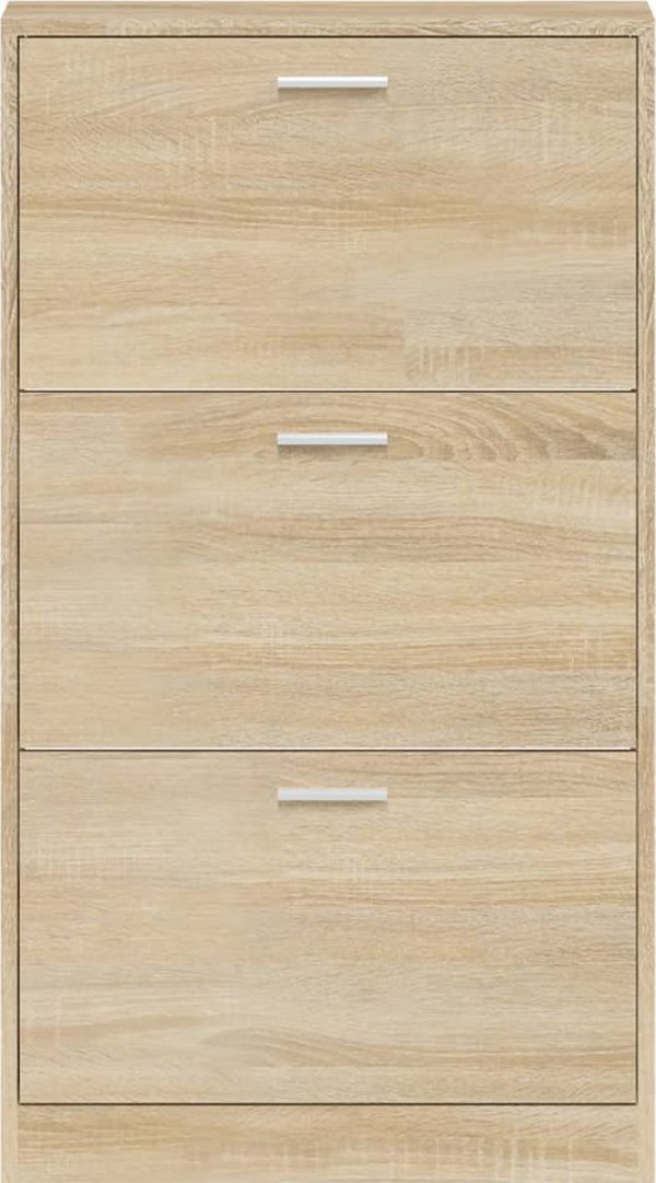vidaXL Παπουτσοθήκη δρυς, 59x17x108 cm, υλικό ξύλου
