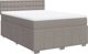vidaXL Κρεβάτι Kontynentalne με Στρώμα, Taupe, Ύφασμα, 140x190 cm