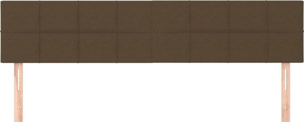 vidaXL Κεφαλάρια Κρεβατιού, 2 τεμ., Σκούρο Καφέ, 80x5x78/88 εκ, Ύφασμα