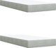 vidaXL Lozko kontynentalne z materacem, jasnoszare, aksamit, 200x200 cm