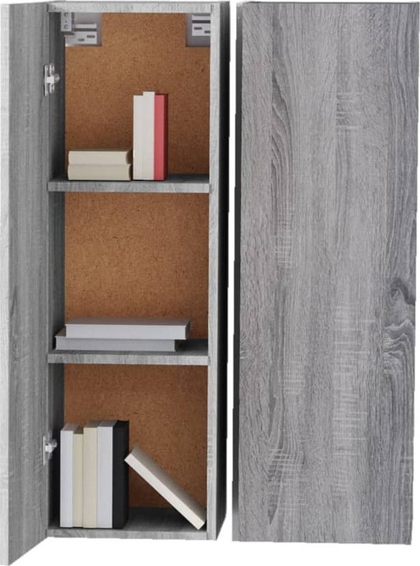 vidaXL Επιπλα για τηλεόραση 2 τεμ. γκρι δρυς sonoma 30,5x30x90 cm