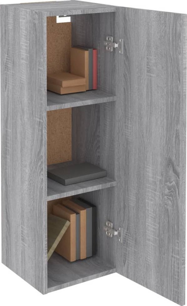 vidaXL Επιπλα για τηλεόραση 2 τεμ. γκρι δρυς sonoma 30,5x30x90 cm