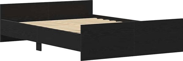 vidaXL Κρεβάτι 120x200 εκ. Χωρίς Στρώμα, Μαύρη Δρυς