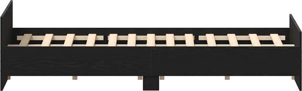 vidaXL Κρεβάτι 120x200 εκ. Χωρίς Στρώμα, Μαύρη Δρυς