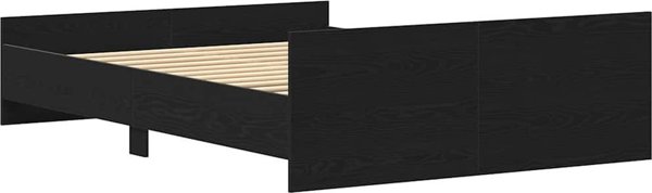 vidaXL Κρεβάτι 120x200 εκ. Χωρίς Στρώμα, Μαύρη Δρυς
