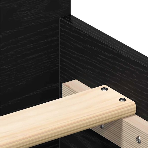 vidaXL Κρεβάτι 120x200 εκ. Χωρίς Στρώμα, Μαύρη Δρυς