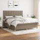 vidaXL Κρεβάτι kontynental με στρωμα ταουπέ υφασμα 180x200 cm