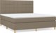 vidaXL Κρεβάτι kontynental με στρωμα ταουπέ υφασμα 180x200 cm