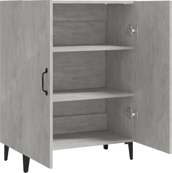 vidaXL Ντουλάπι, γκρι σκυρόδεμα, 70x34x90 εκ., σύνθετο ξύλο