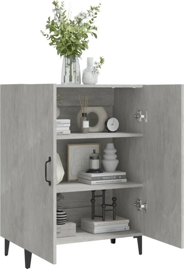 vidaXL Ντουλάπι, γκρι σκυρόδεμα, 70x34x90 εκ., σύνθετο ξύλο