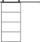 vidaXL vidaXL Drzwi przesuwne a akcesoriami, 102,5x205 cm, ESG i aluminium
