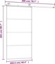 vidaXL vidaXL Drzwi przesuwne a akcesoriami, 102,5x205 cm, ESG i aluminium