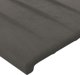 Κεφαλάρι κρεβατιού με LED, σκούρο γκρι, 144x5x78/88 εκ., βελούδινο
