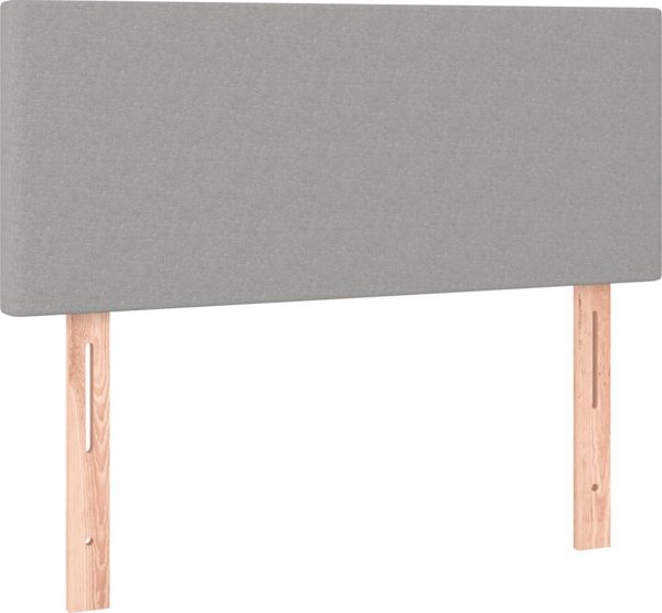 vidaXL Κρεβάτι Continental με στρώμα, ανοιχτό γκρι, 120x200 εκ, ύφασμα