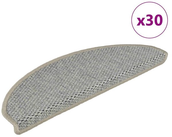 vidaXL Αυτοκόλλητα Πατάκια Σκάλας Όψη Σιζάλ, 65x21x4 εκ., 30τμχ