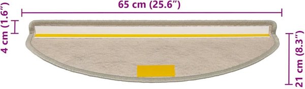 vidaXL Αυτοκόλλητα Πατάκια Σκάλας Όψη Σιζάλ, 65x21x4 εκ., 30τμχ