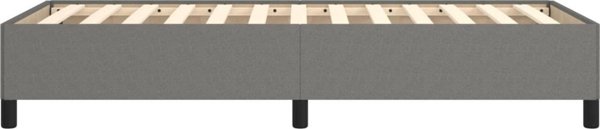 vidaXL Rama κρεβατιού, σκούρο γκρι, 90x200 cm, επενδυμένη με ύφασμα