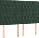vidaXL Κοντινενταλ κρεβάτι με στρώμα 140x190 cm, πράσινο βελούδο