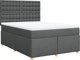 vidaXL Κρεβάτι continental με στρώμα σκούρο γκρι 140x190 cm