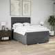 vidaXL Κρεβάτι continental με στρώμα σκούρο γκρι 140x190 cm