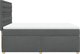 vidaXL Κρεβάτι continental με στρώμα σκούρο γκρι 140x190 cm