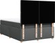 vidaXL Κρεβάτι continental με στρώμα σκούρο γκρι 140x190 cm