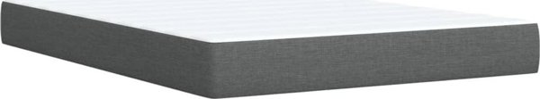 vidaXL Κρεβάτι continental με στρώμα σκούρο γκρι 140x190 cm