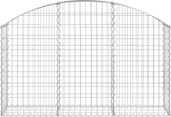 vidaXL Lukowaty kosz gabionowy, 150x30x80/100 cm, galwanizowane zelazo