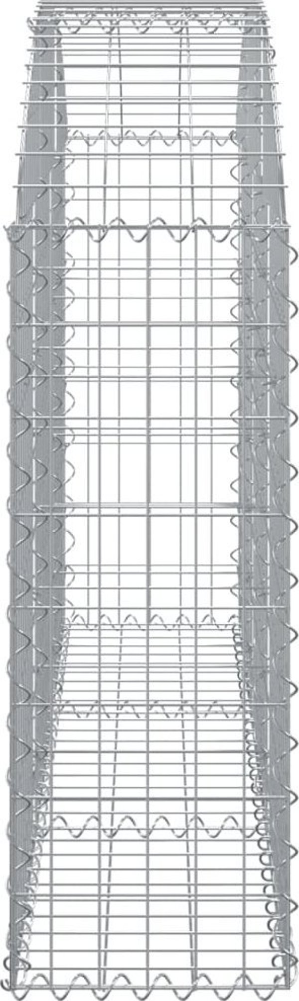 vidaXL Lukowaty kosz gabionowy, 150x30x80/100 cm, galwanizowane zelazo